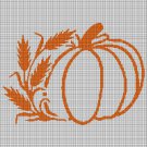 Pumpkin 2 silhouette cross stitch pattern in pdf