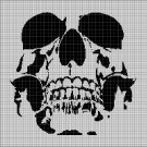 Skull 2 silhouette cross stitch pattern in pdf