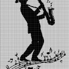 Jazzz silhouette cross stitch pattern in pdf