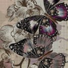 Orchids and butterflies cross stitch pattern in pdf DMC