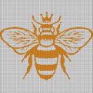 Bee Queen silhouette cross stitch pattern in pdf
