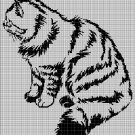 Cat 3 silhouette cross stitch pattern in pdf
