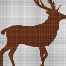 Deer 2 silhouette cross stitch pattern in pdf