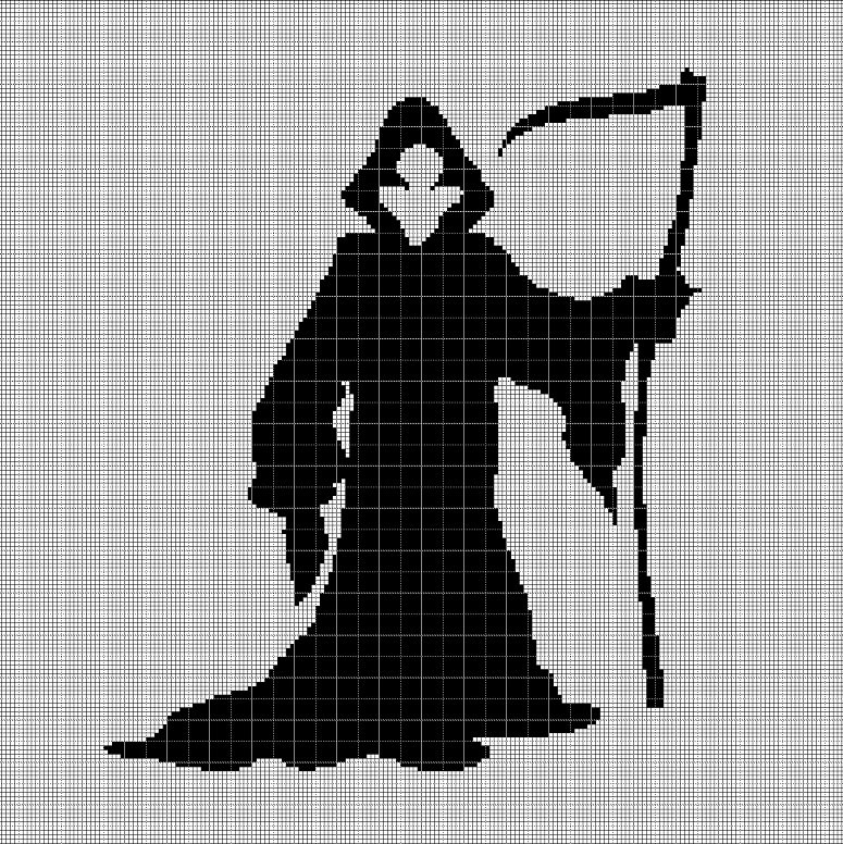 Reaper silhouette cross stitch pattern in pdf