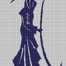 Reaper 3 silhouette cross stitch pattern in pdf