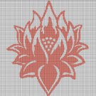 Exotic flower 2 silhouette cross stitch pattern in pdf