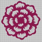 Flower 2 silhouette cross stitch pattern in pdf