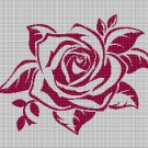 China Rose 2 silhouette cross stitch pattern in pdf
