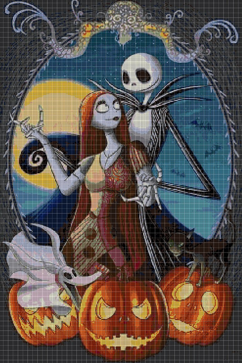 Happy Halloween my dear cross stitch pattern in pdf DMC