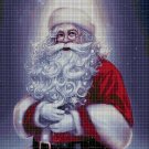 Santa in the light cross stitch pattern in pdf DMC