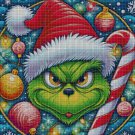 Grinch Santa Claus cross stitch pattern in pdf DMC
