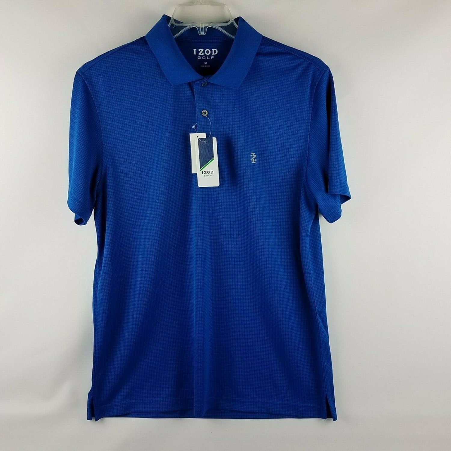 IZOD Men Performance Golf True Blue Short Sleeve Polo Shirt Size Medium MSRP $55