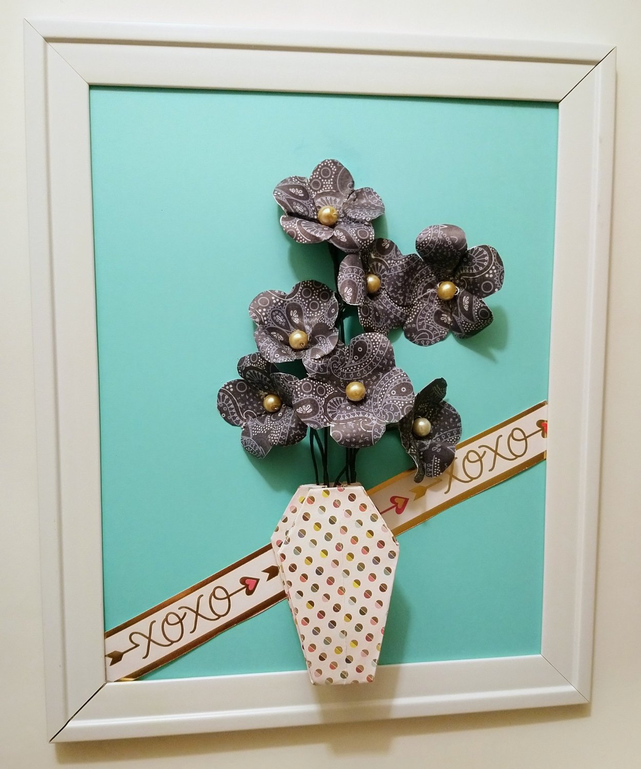 Floral design wall art