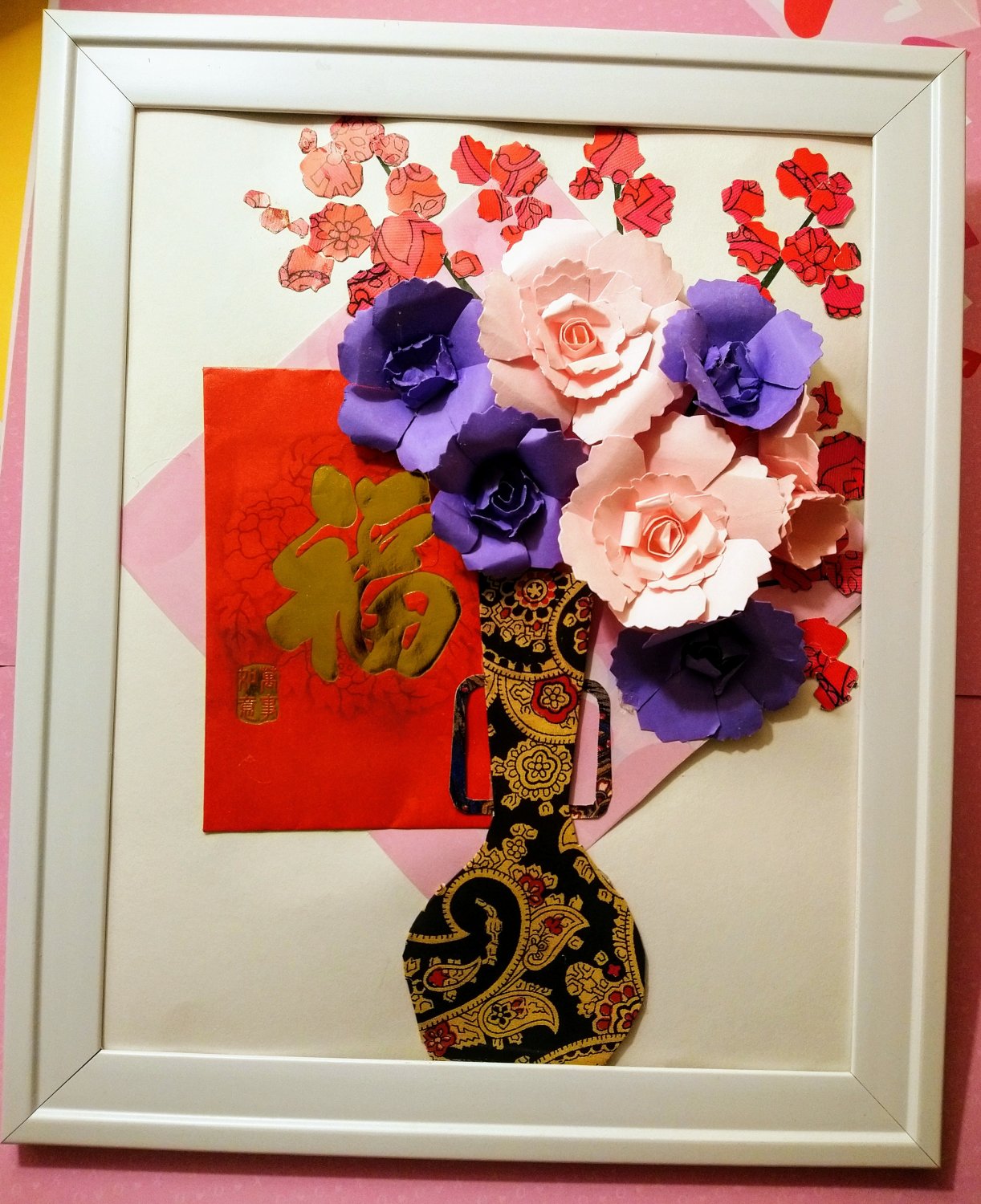 Floral design wall art