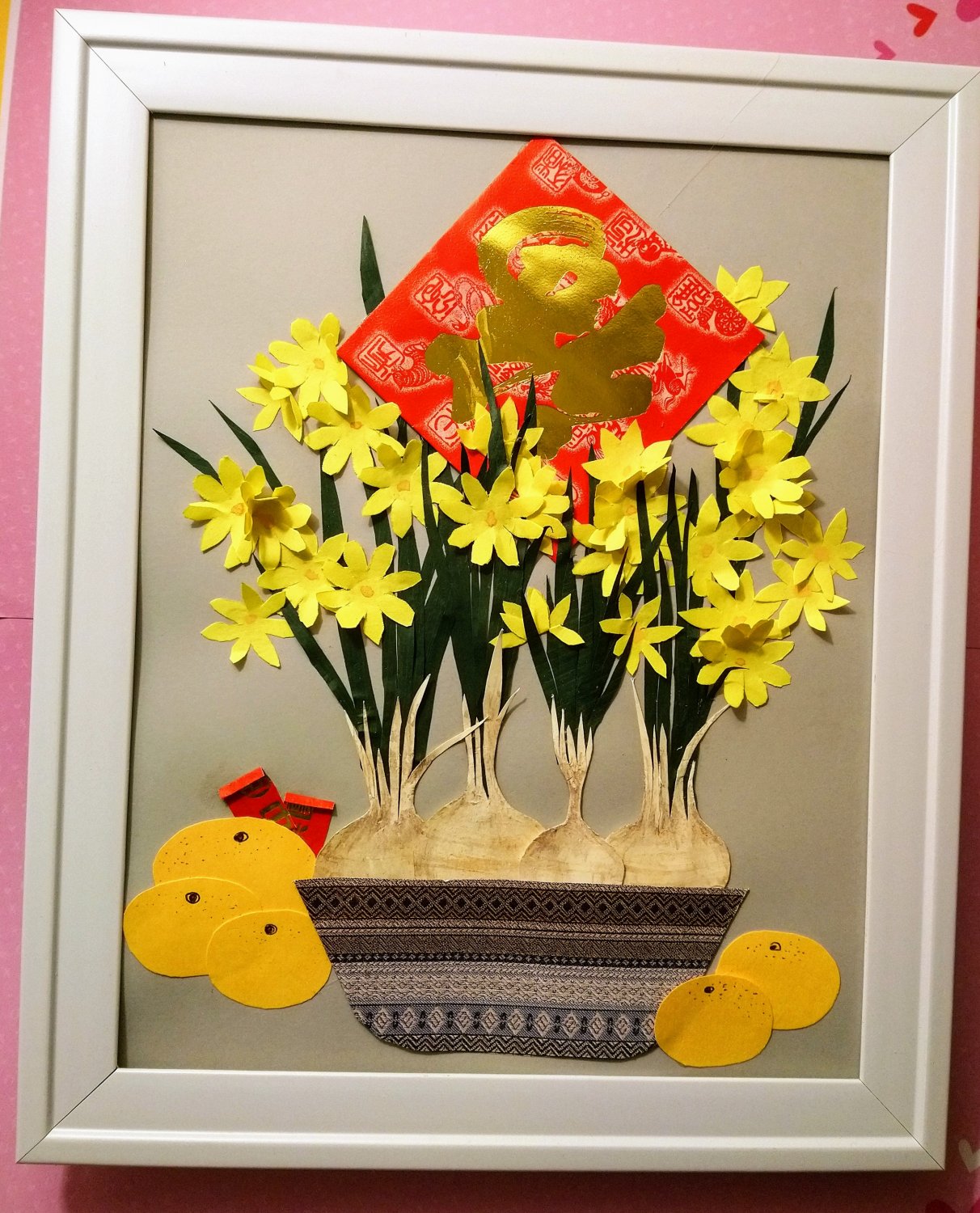 Floral design wall art