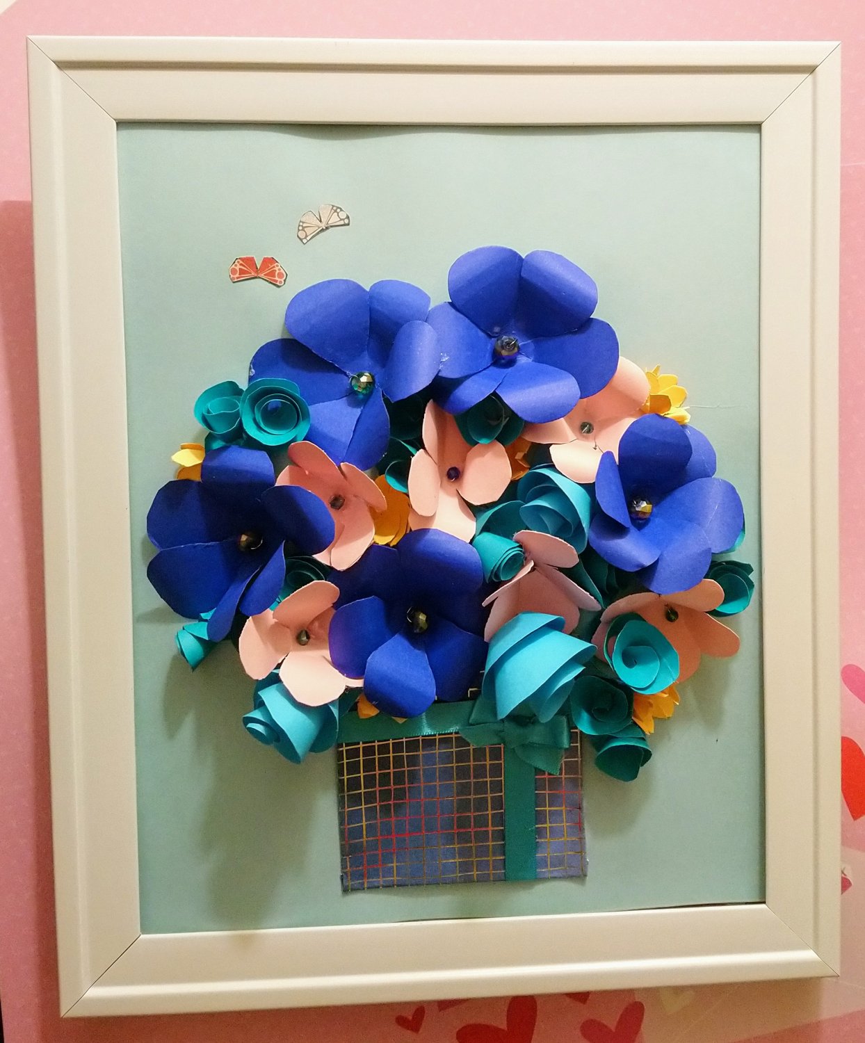 Floral design wall art