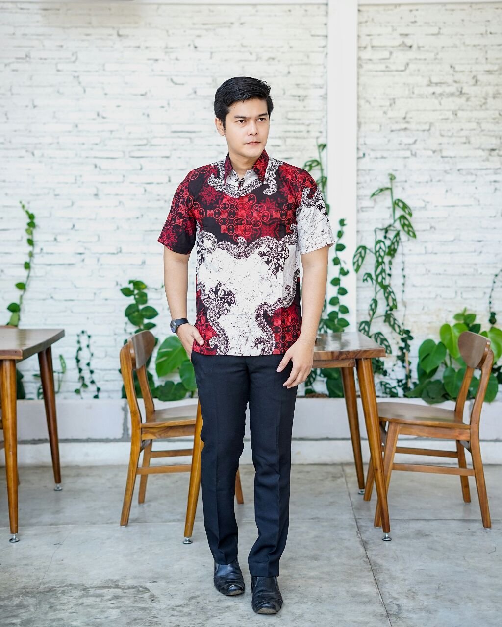 Short shirt batik shirt