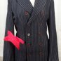 JEAN PAUL GAULTIER FEMME PINSTRIPE SUIT Size 40 6 Small Pants Lush Astrological Design Lining