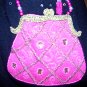 BEREK SWEATER PURSE POCKET S Small Black Pink Glitter Jeweled