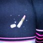 BEREK SWEATER PURSE POCKET S Small Black Pink Glitter Jeweled