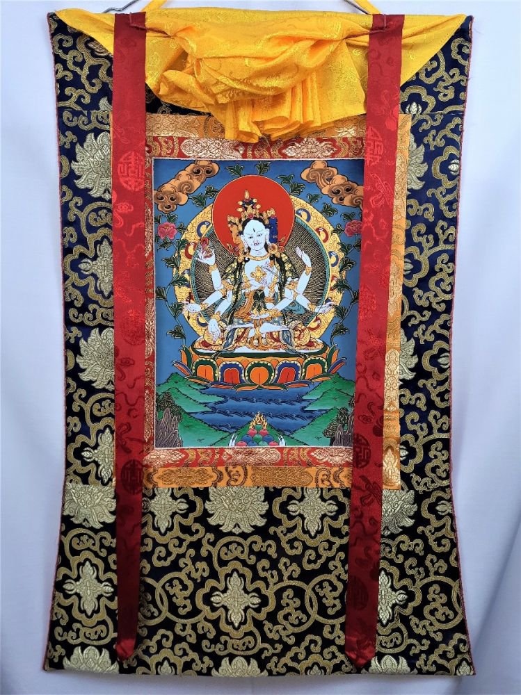 Namgyalma Thangka Hand Painted Canvas Cotton Tibetan Thangka Painting From Nepal