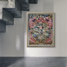 Wheel Of Life Hand Painted Canvas Cotton Tibetan Thangka From Nepal