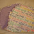 "I Love Mommy, I Love Daddy" Rag Burp Cloth