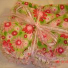 Girl theme set of 3 Rag Burp Cloths