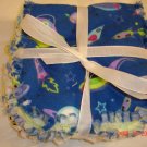 Boy theme (Space/construction/sea) set of 3 Rag Burp Cloths