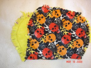 Skull/ Flame Rag Burp Cloth