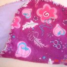 Fuschia Hearts/ Princess Rag Burp Cloth
