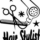 Large Hair Tech Stylist Beauty Parlor Salon Car Truck Window Vinyl Decal Sticker