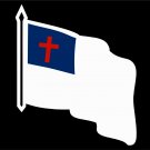 Christian Flag Jesus Christ Cross Car Truck Window Laptop Vinyl Decal Sticker