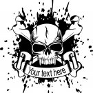Custom Skull Crossbones Name Text Car Truck Window Laptop Vinyl Decal Sticker