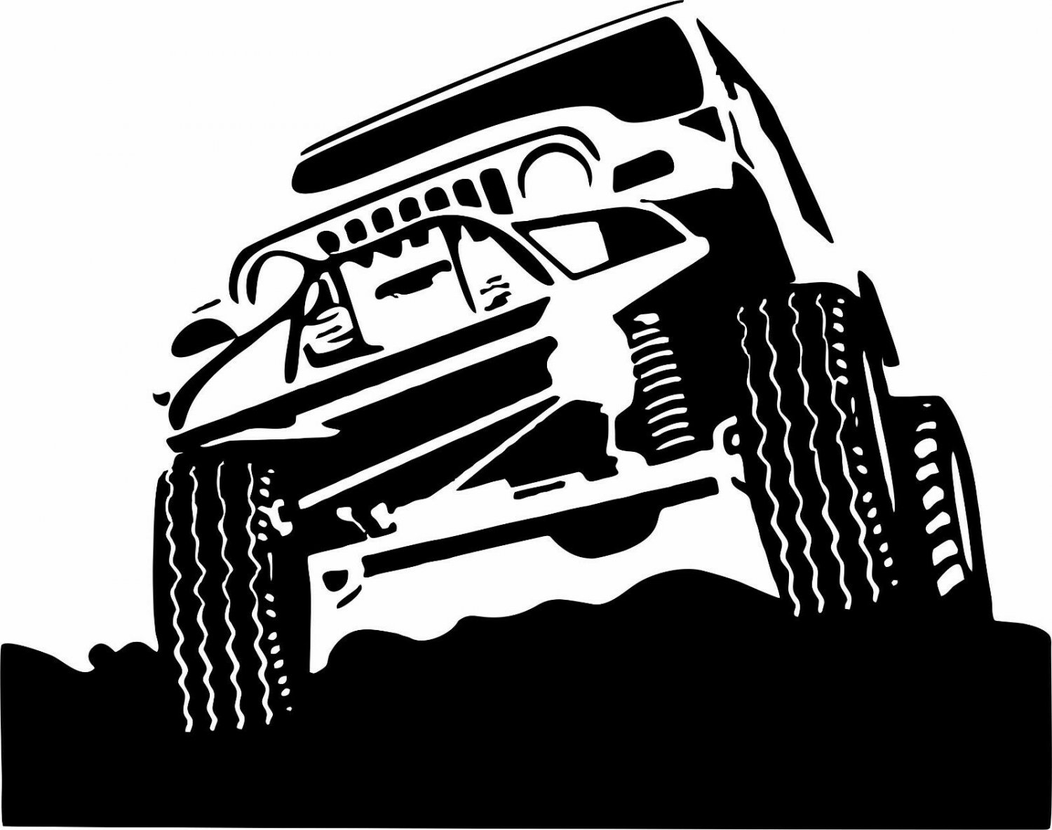 Off-Road 4x4 Rock Climbing Car Truck Window Wall Vinyl Decal Sticker