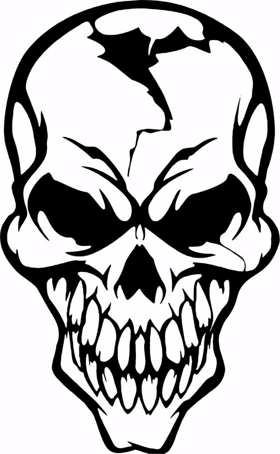 Skull Face Mask Skeleton Head Car Truck Window Laptop Vinyl  Decal Sticker