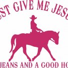 Jesus Christ Christian Cowgirl Horse Rodeo Car Truck Window Vinyl Decal Sticker