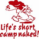 Camping Camp Naked Girl Woman Tent Car Truck Window Laptop Vinyl Decal Sticker