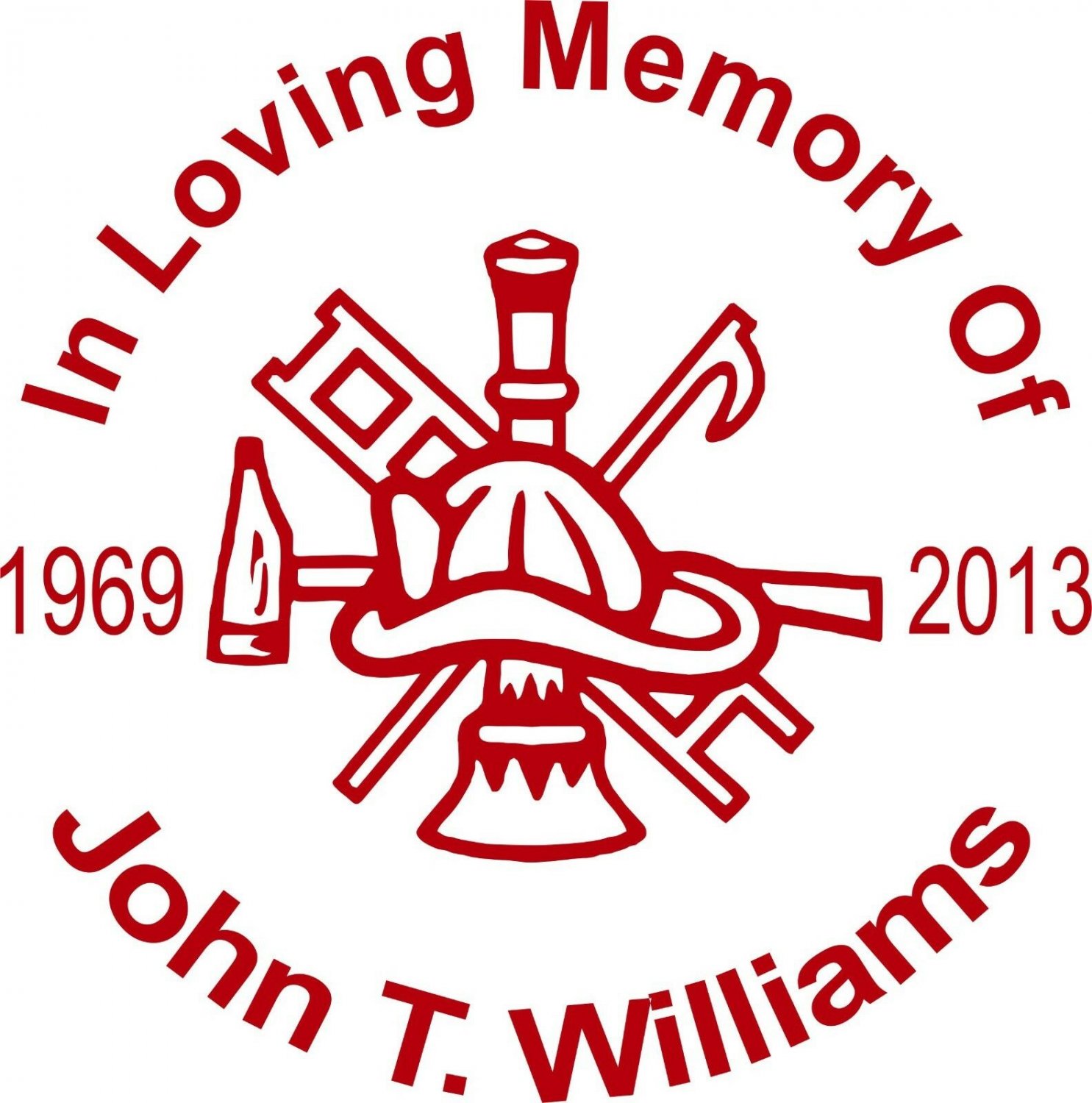Loving Memory Firefighter Scramble Fireman Car Truck Window Vinyl Decal Sticker