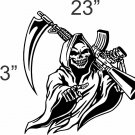 Grim Reaper Gun Teen Kids Boys Room Wall Art Home Decor Mural Vinyl Decal