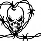 Skull Barb Wire Heart Tribal Car Truck Tattoo Window Laptop Vinyl Decal Sticker