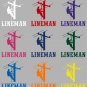 Lineman Electrician Power Worker Man Car Truck Window Laptop Vinyl Decal Sticker