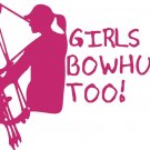 Girl Bowhunt Hunting Deer Car Truck Window  Laptop Vinyl Decal Sticker