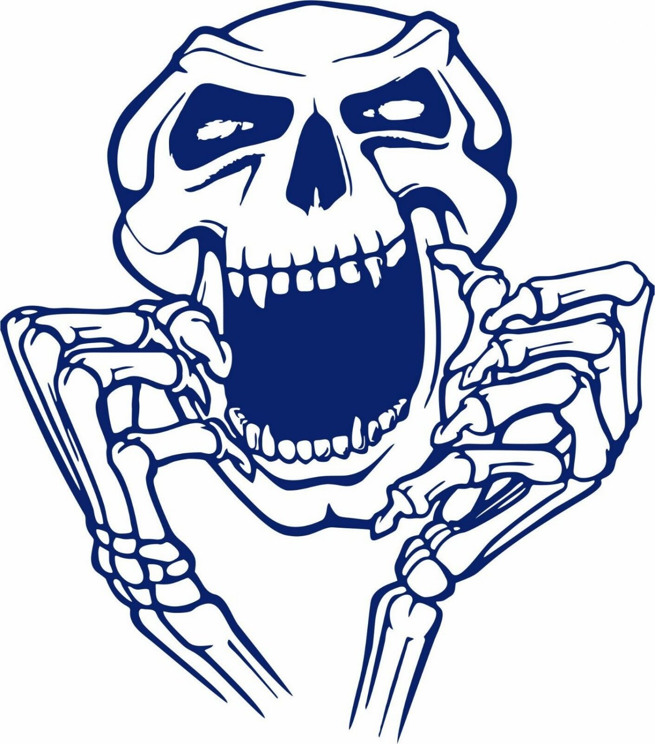 Skull Hands Face Mask Skeleton Head Car Truck Window Laptop Vinyl Decal Sticker