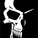 Half Skull Face Mask Car Truck Window Laptop Vinyl Tattoo Decal Sticker