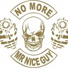 Skull With Guns No More Mr Nice Guy Car Truck Window Vinyl Decal Sticker