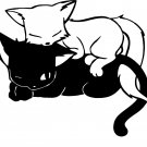 Cats Animals Kittens Car Truck Window Wall Laptop Vinyl Decal Sticker