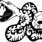 Snake Skull Bite Fang Car Truck Window Laptop Vinyl Decal Sticker