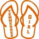 Tennessee Girl Flip Flops Sports Football Car Truck  Laptop Vinyl Decal Sticker