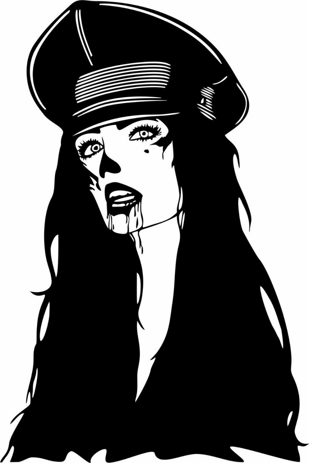 Zombie Vampire Walking Dead Monster Girl Car Truck Window Vinyl Decal Sticker